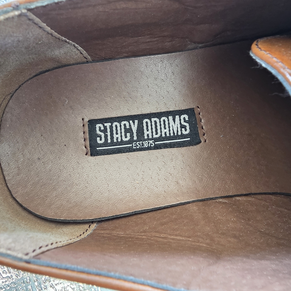 Stacy Adams Boys Brown Wingtip Oxfords Classic Dress Formal Shoes - Picture 8 of 9